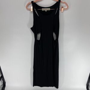 Blessed are the Meek Holy Smokes Black Cutout Sleeveless Midi Dress Womens 8